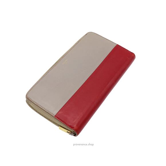 🔴 Celine Multifunction Zip Wallet - Grey/Red - Picture 3 of 8